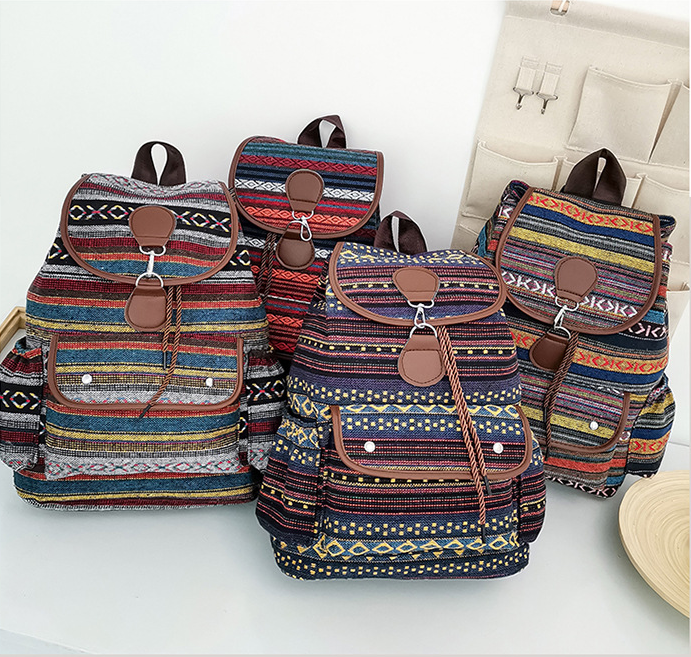 Women's backpack woven three dimensional bag