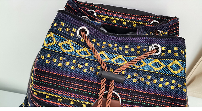 Women's backpack woven three dimensional bag