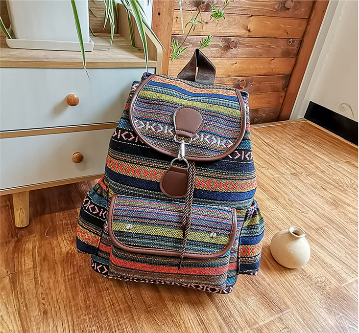 Women's backpack woven three dimensional bag