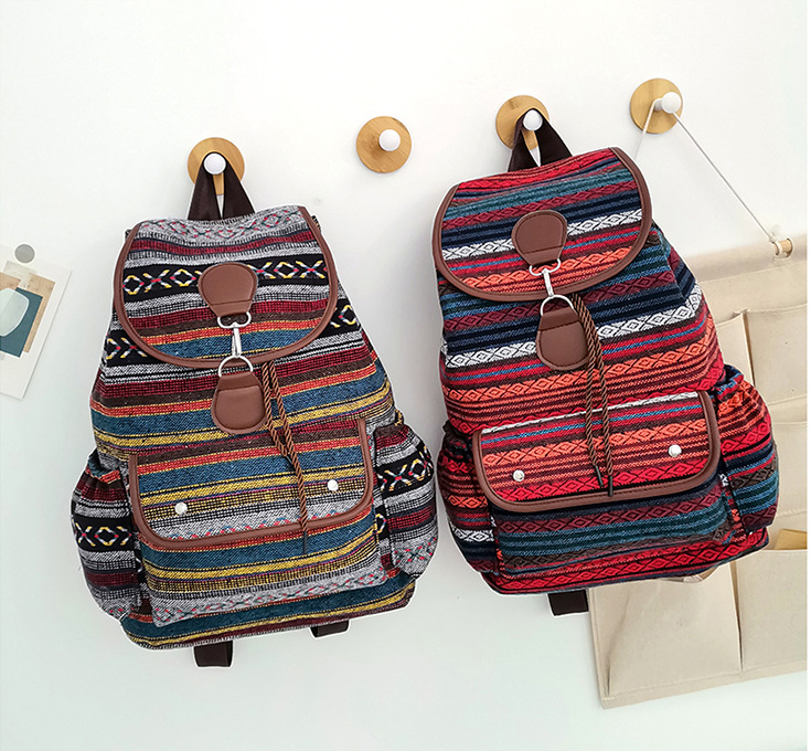 Women's backpack woven three dimensional bag