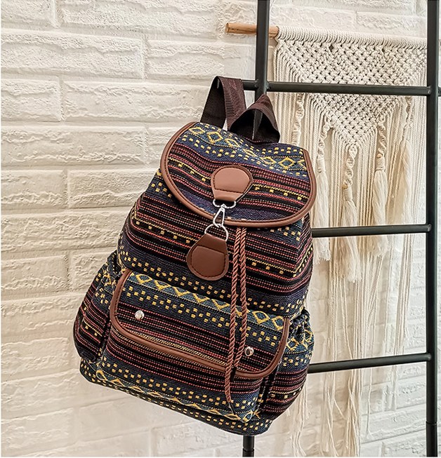 Women's backpack woven three dimensional bag