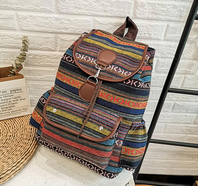 Women's backpack woven three dimensional bag