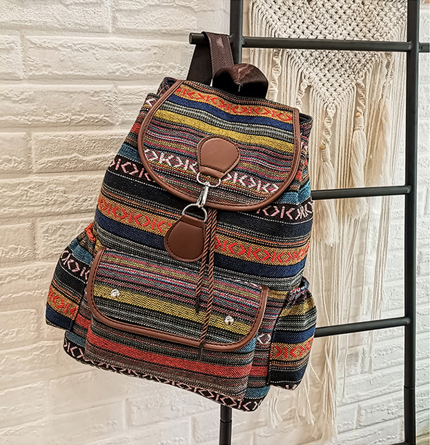 Women's backpack woven three dimensional bag