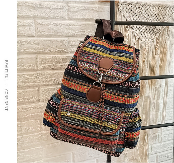 Women's backpack woven three dimensional bag