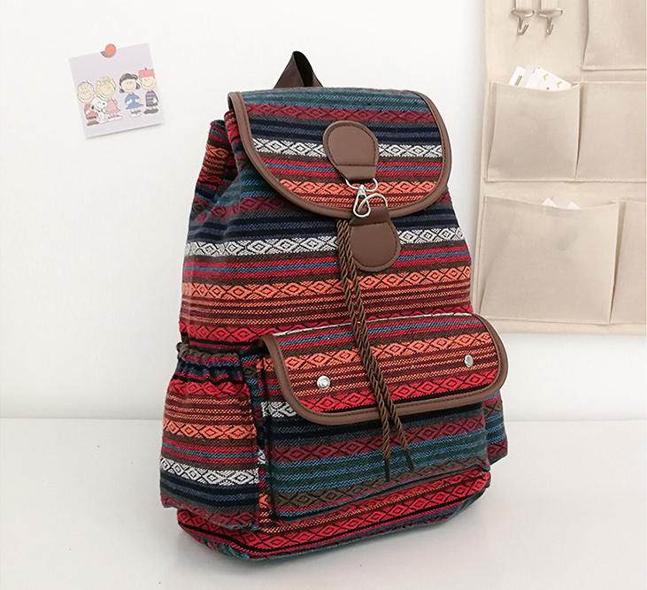 Women's backpack woven three dimensional bag