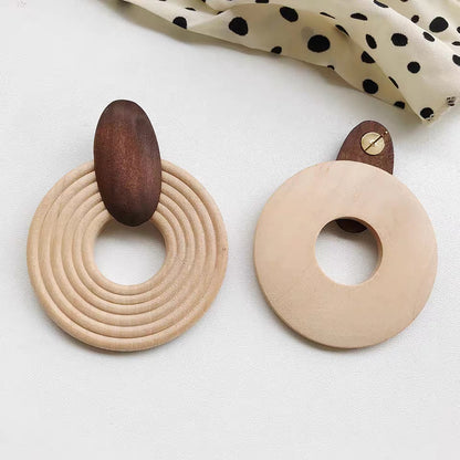 FINA Log Earrings - wooden hand made