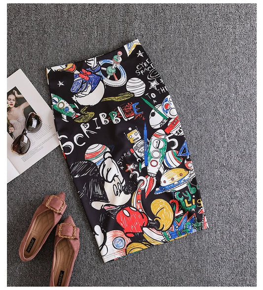 FINA Anime high waist Pencil Skirts - TRADITION MEETS MODERN