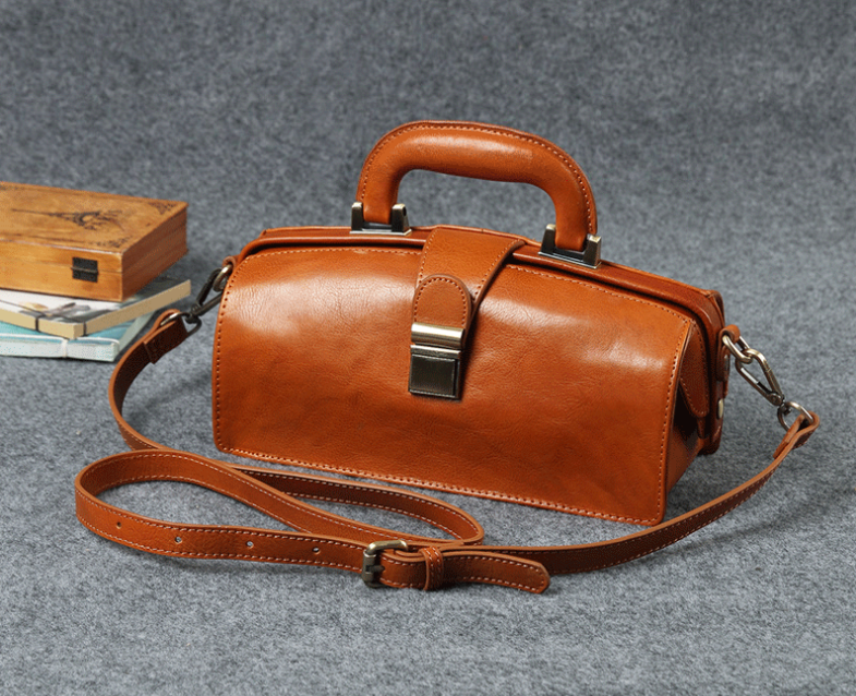 Leather women's handmade leather handbag