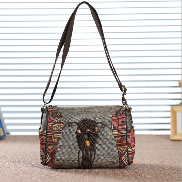 Crossbody single ethnic style shoulder bag