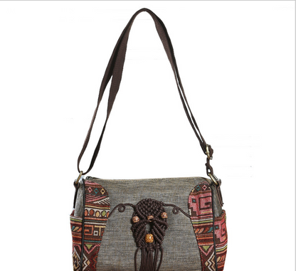 Crossbody single ethnic style shoulder bag