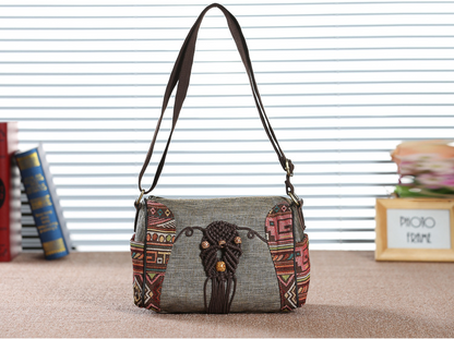 Crossbody single ethnic style shoulder bag