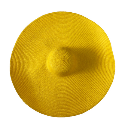 Folddable women summer large sunscreen straw hat.