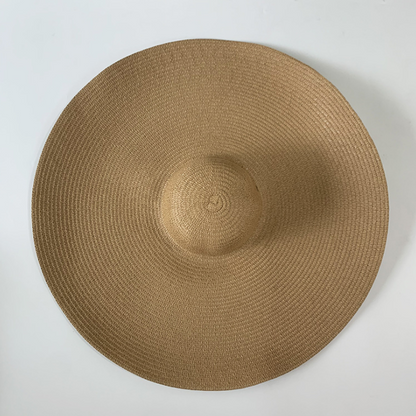 Folddable women summer large sunscreen straw hat.