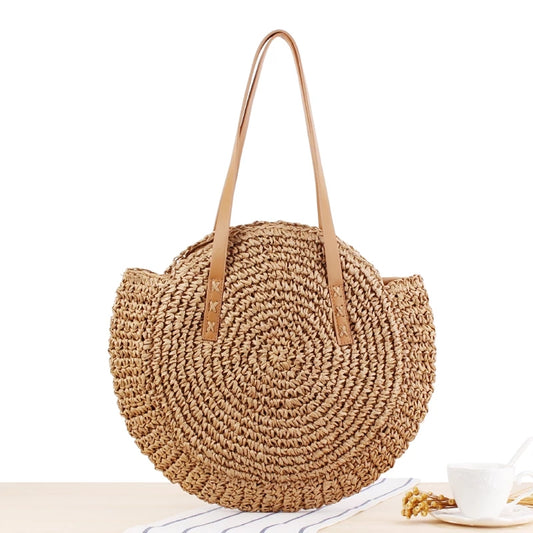 FINA Round straw woven bag