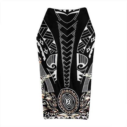 FINA Black Tribal high waist Pencil Skirts - TRADITION MEETS MODERN