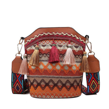 Women's Ethnic style small single shoulder handbag