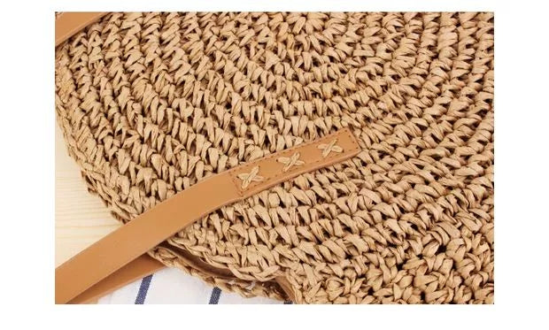 FINA Round straw woven bag