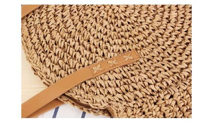 FINA Round straw woven bag