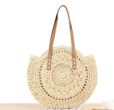 FINA Round straw woven bag